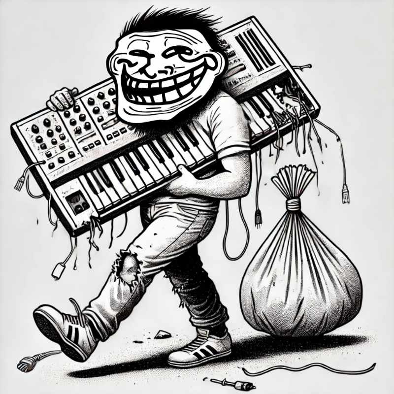 troll with synth